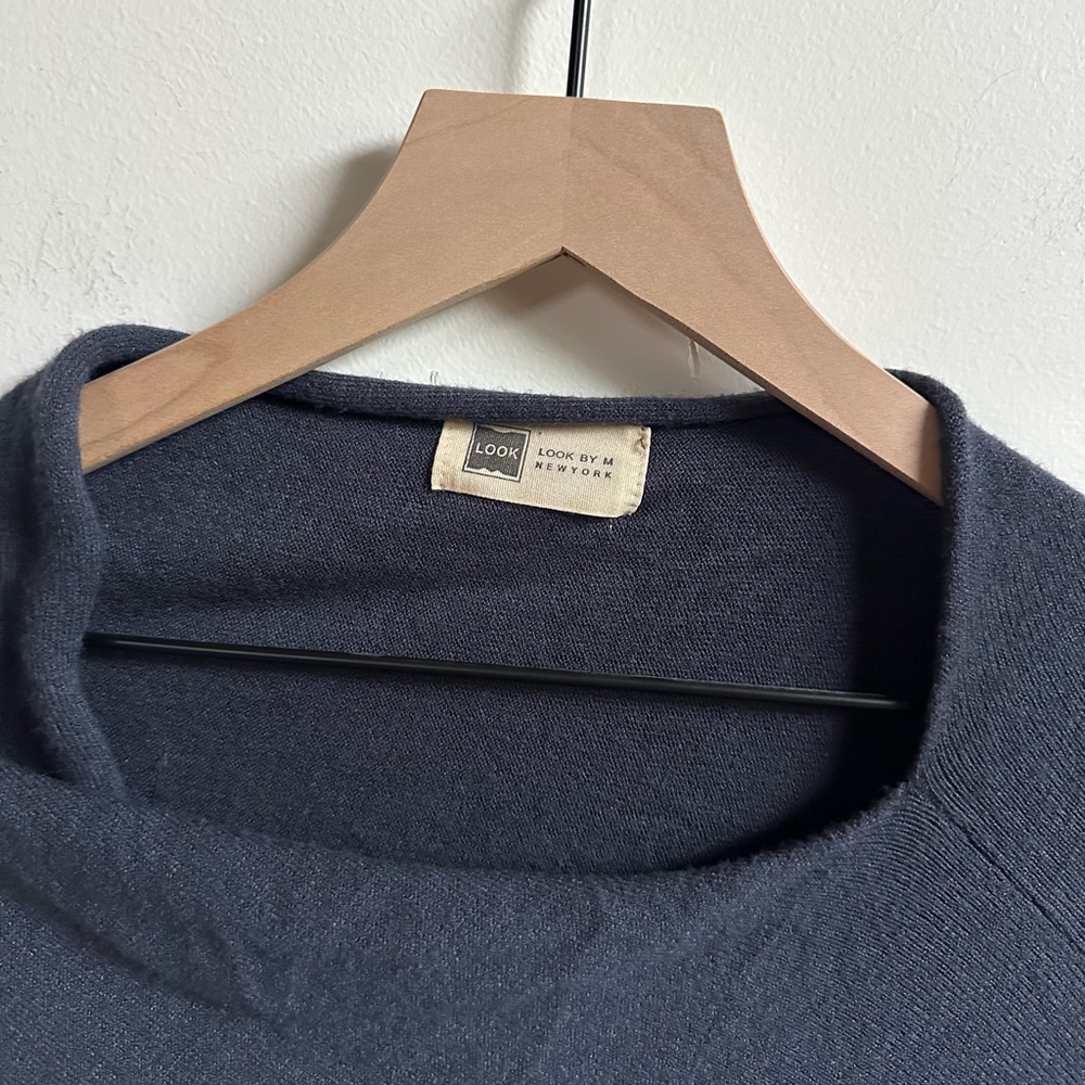 Very Cozy & Soft Dark Blue Poncho - Picture 2 of 5